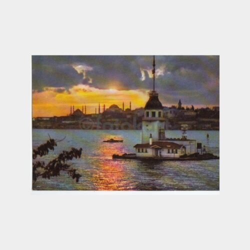 1974 İstanbul Kız Kulesi Konulu Kartpostal