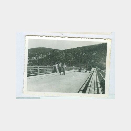 1938 Köprü Üzerinde Eski Oto Grup Fotoğraf