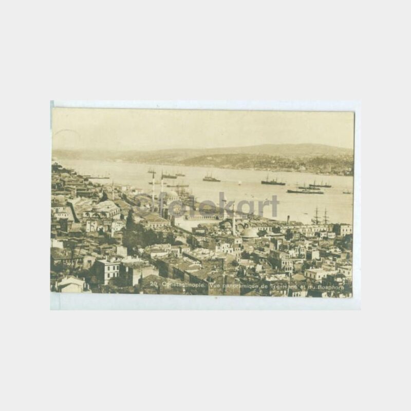 1923 İstanbul Liman Genel Görünüş Kartpostal