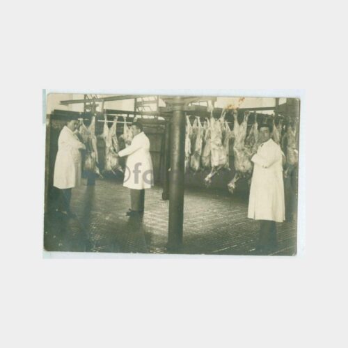 1940 Mezbaha ve Kasap Konulu Eski Fotoğraf