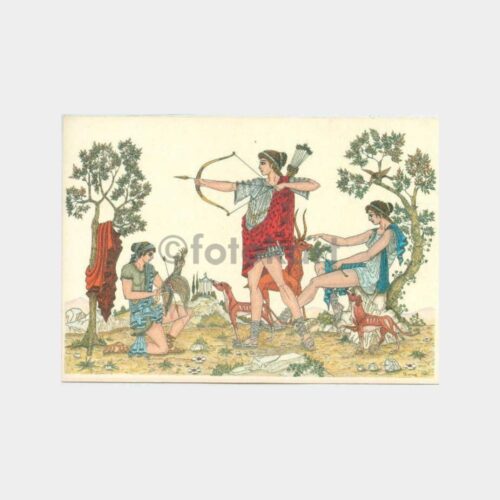 1987 Mitoloji Konulu Çizim Kartpostal