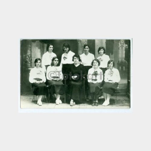 1920 Kız Öğrenciler Grup Görünüş Fotoğraf