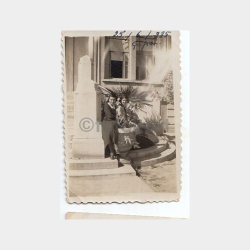 1935 Okul Önünde Öğrenci Fotoğraf