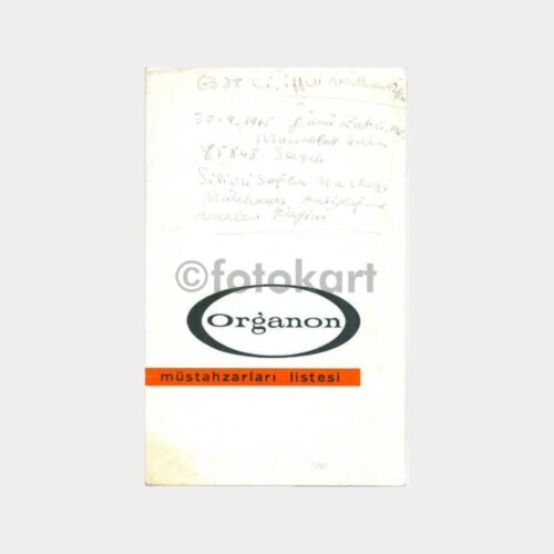 1965 Organon İlaç Müstahzarat Listesi