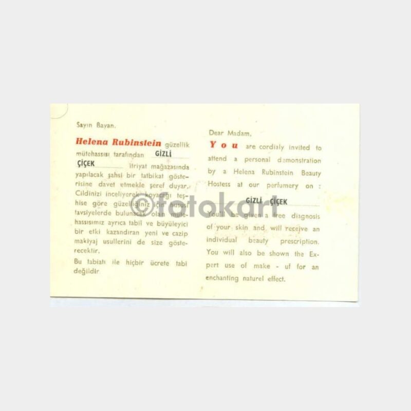 Helena Rubinstein Parfüm Itrıyat Davetiye - Görsel 2