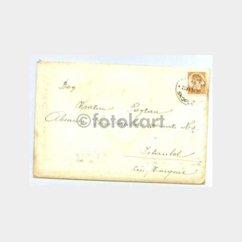 1937 Üsküp Damgalı Hazım Payzın Zarfı-Mektubu