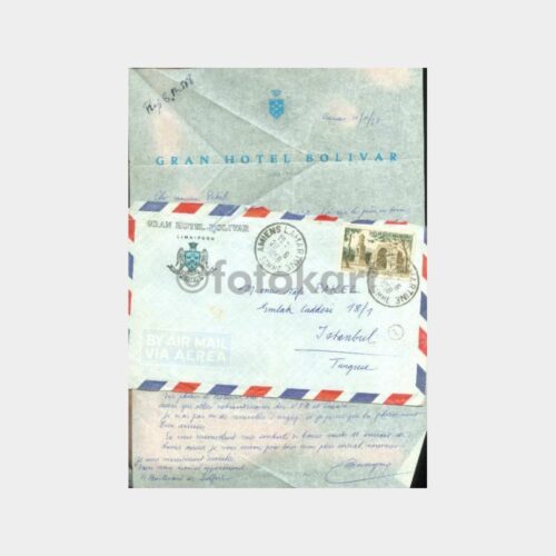 1958 Peru - Gran Hotel Bolivar Antetli Kağıt Mektup