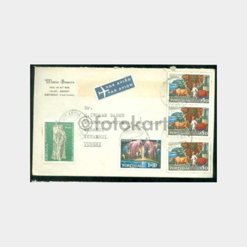 1969 Portekiz Tablo Tematik Pullu Zarf