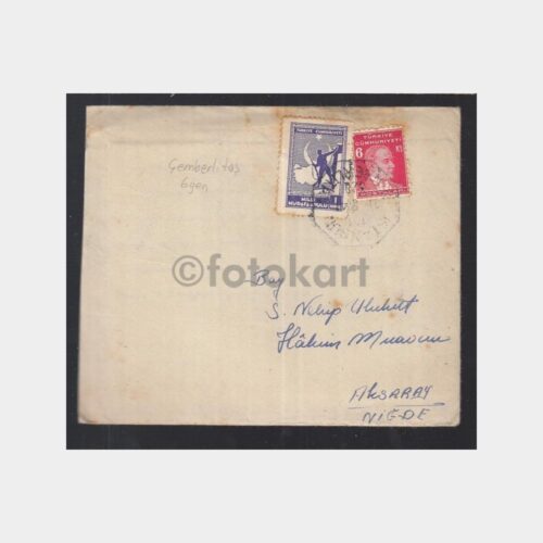 1941 İstanbul Çemberlitaş Posta Altıgen Damgalı Zarf