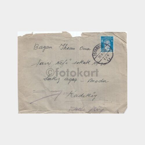 1940 İstanbul Posta Damgalı Zarf