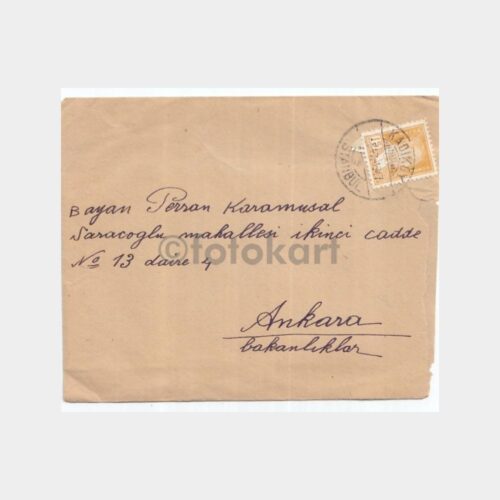 1947 Kadıköy İstanbul Damgalı Posta Zarfı