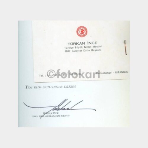 1965 Türkan İnce -Milli Saraylar- Tebrik Kartı