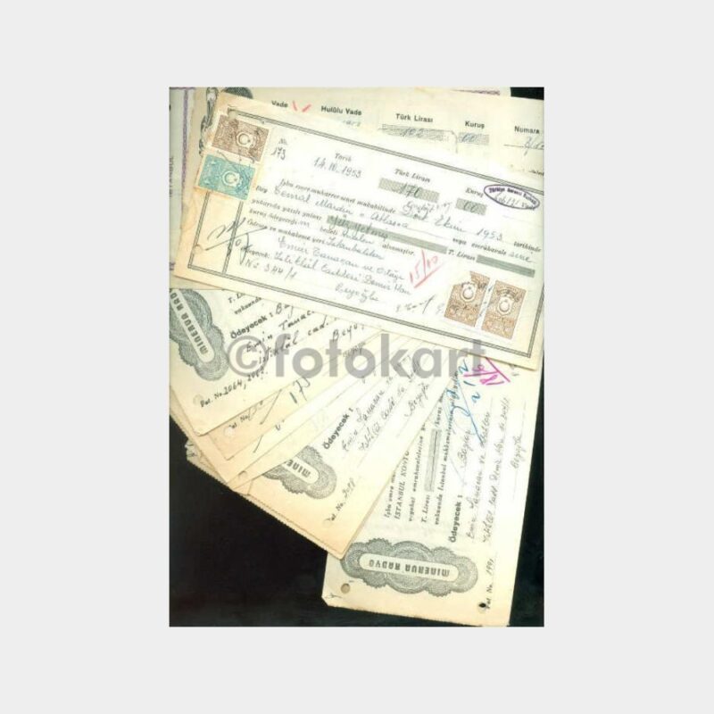 1952-1953 Borç Senetleri Lotu (19 Adet) - Görsel 2