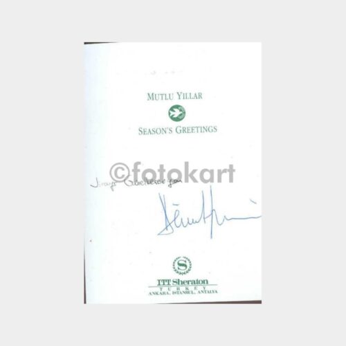 1970 ITT Sheraton Türkiye Tebrik Kartı
