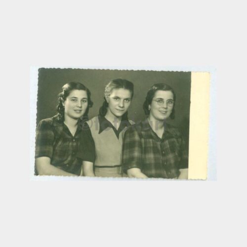 1940 Üç Genç Kız Stüdyo Fotoğraf