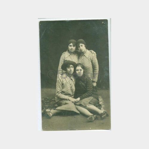 1928 Dört Genç Kız Görünüş Stüdyo Fotoğraf