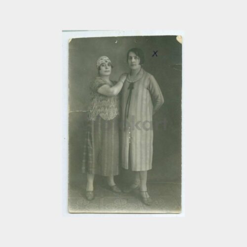 1930 İki Kadın Görünüş Stüdyo Fotoğraf