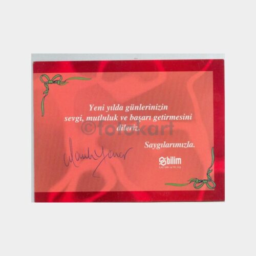 2000 Bilim İlaç - İmzalı Tebrik Kartı