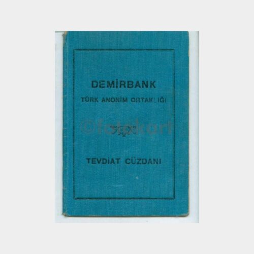 1962 Demirbank - Tevdiat Cüzdanı