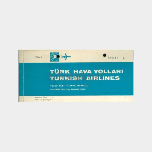 1971 Türk Hava Yolları Uçak Bileti