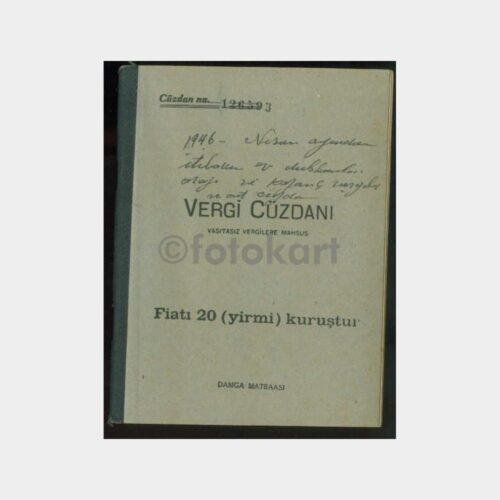 1946 Vergi Cüzdanı