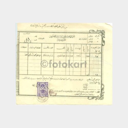 1929 Eski Türkçe Vergi Makbuzu