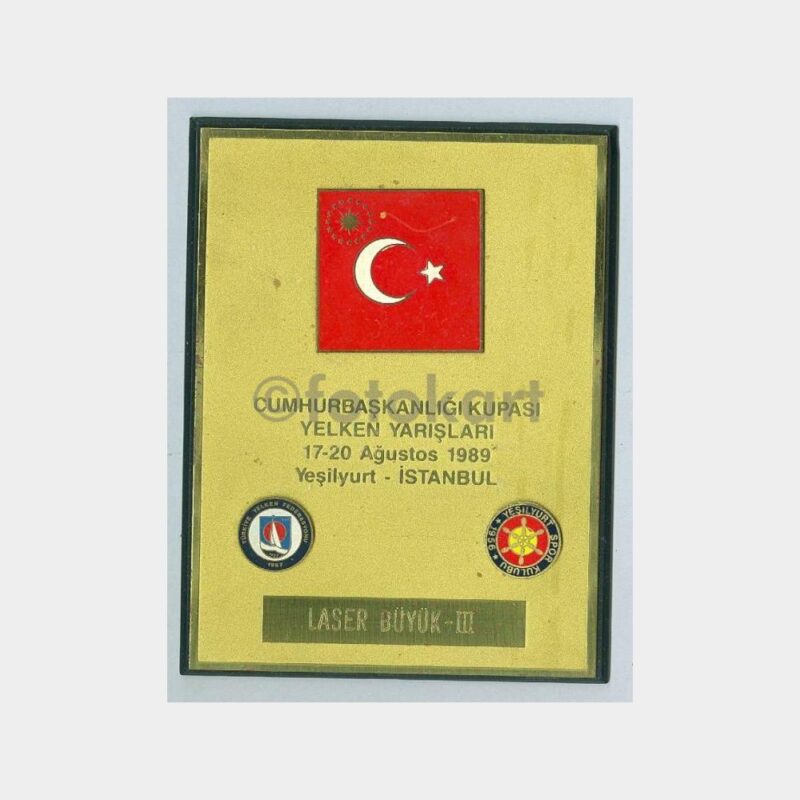 1989 Cumhurbaşkanlığı Yelken Yarışları Plaket