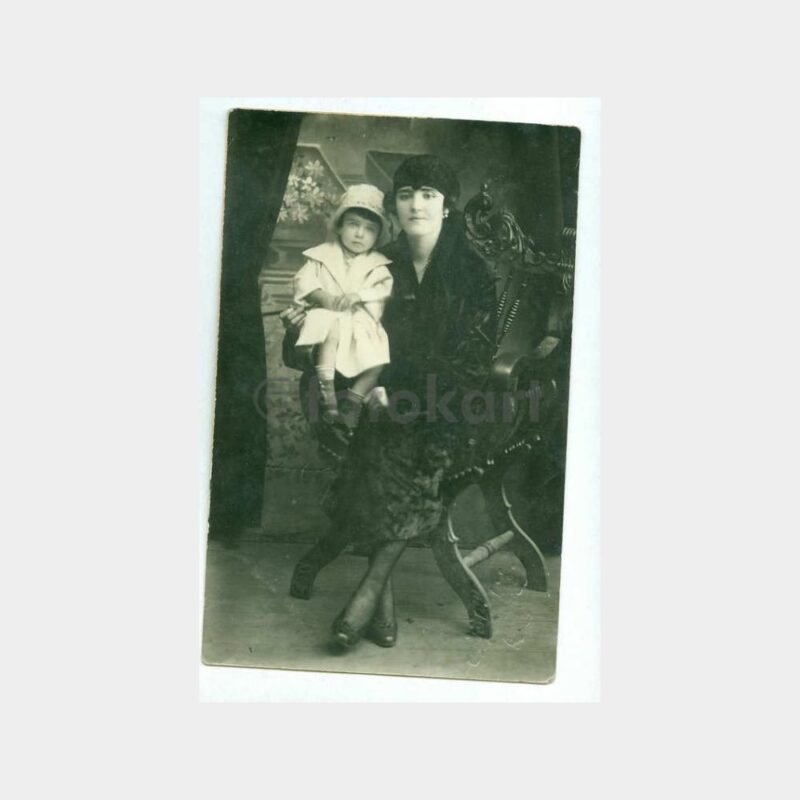 1928 Stüdyo Anne ve Kızı Görünüş Fotoğraf