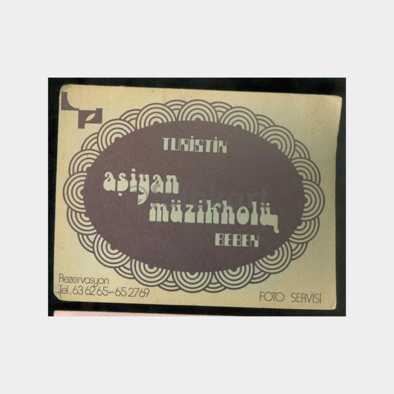1970 Aşiyan Gazinosu Foto Saklama Kartonu