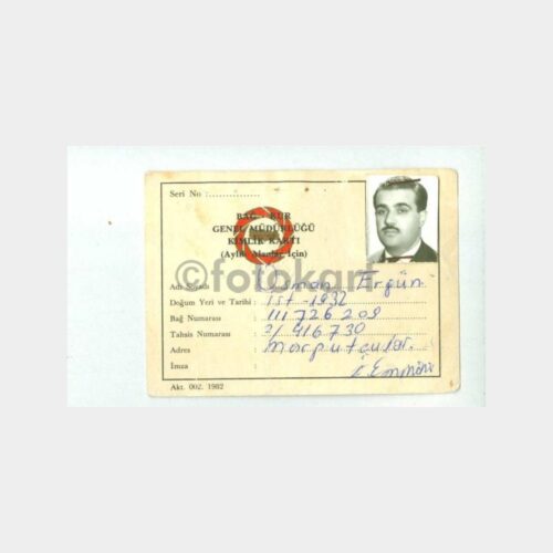 1970 Bağkur Kimlik Kartı