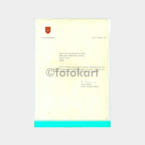 1975 Milli Savunma Bakanı Ferit Melen Yazısı