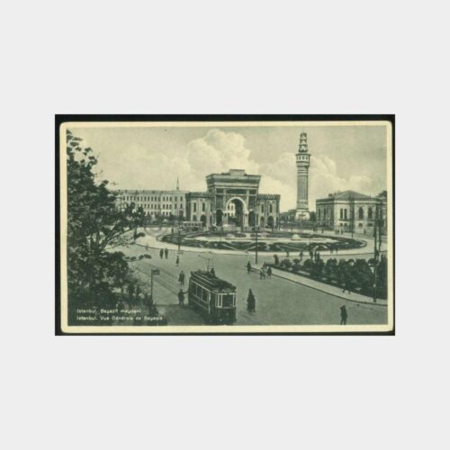 1940 İstanbul Beyazıt Meydanı Görünüş Kartpostal