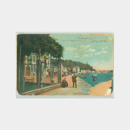 1910 Boğaziçi Büyükdere Sahil Görünüş Kartpostal