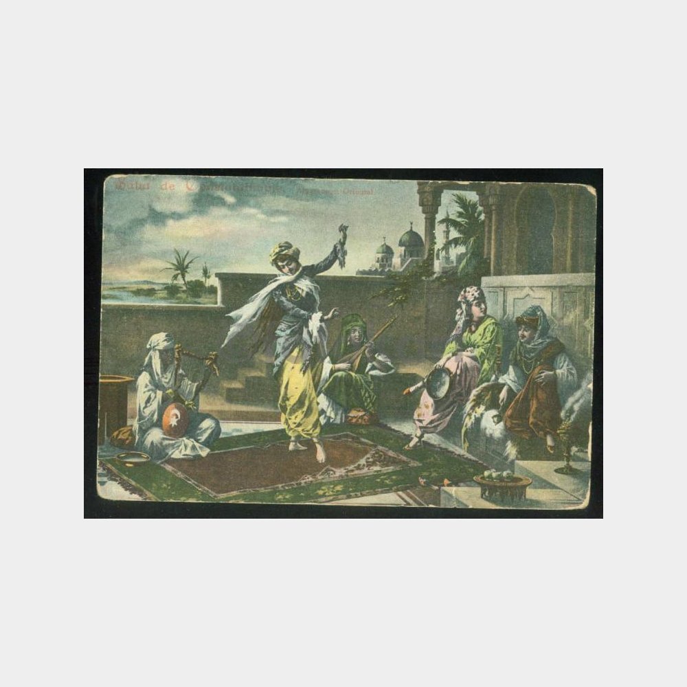 1900 İstanbul - Oryantal Dansı Görünüş Kartpostal
