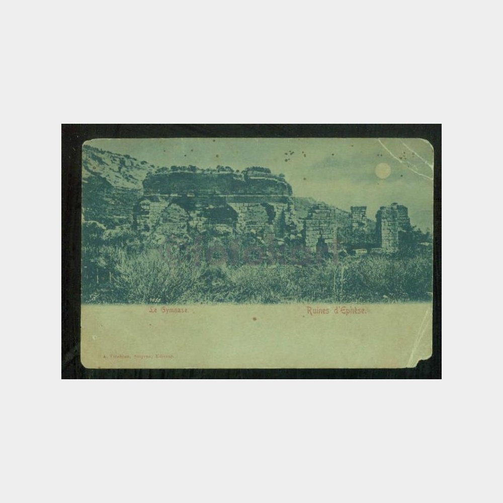 1910 Efes La Gymnasse Görünüş Kartpostal