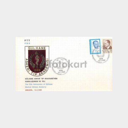 1988 GATA-Gülhane Askeri Tıp Akademisi Kuruluş 90. Yılı FDC