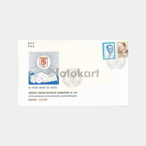 1988 Türkiye Yardım Sevenler Derneği 60. Yıl FDC
