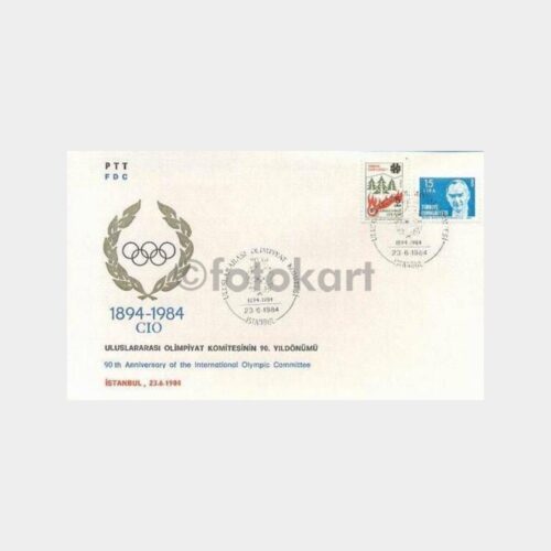 1984 Olimpiyat Komitesi 90. Yılı FDC