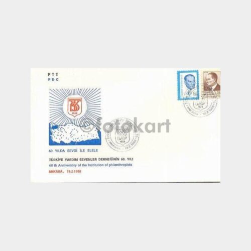 1988 Türkiye Yardımsevenler Derneği 60. Yıl FDC
