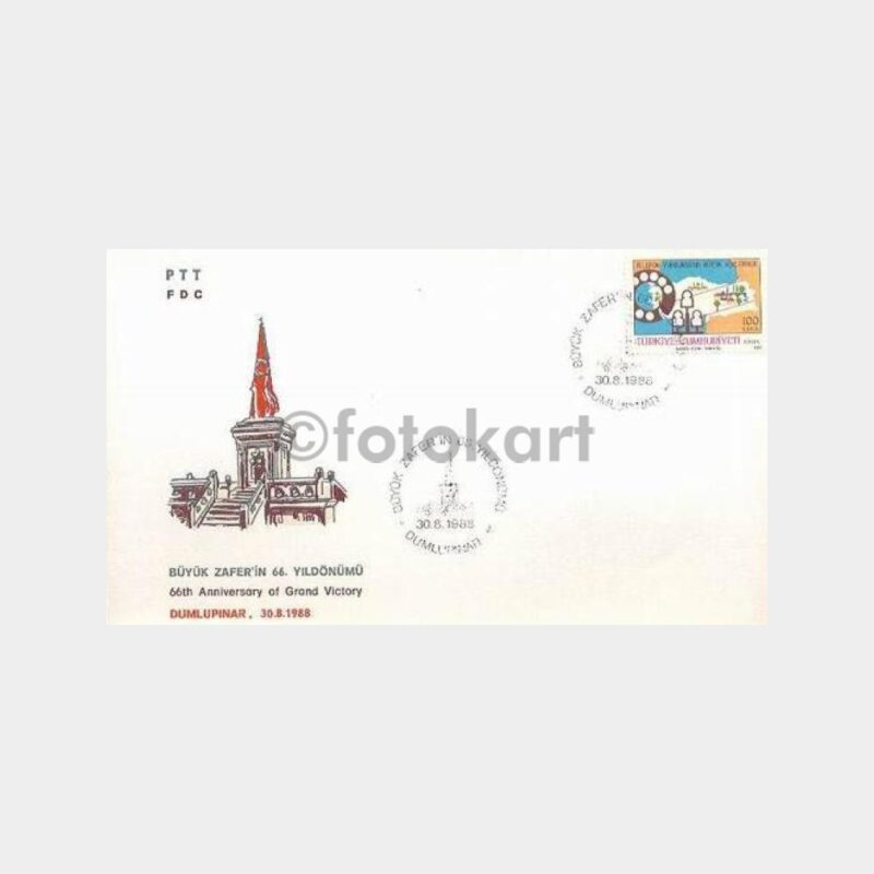 1988 Büyük Zaferin 66. Yıldönümü FDC