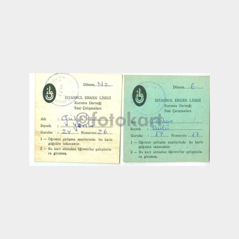 İstanbul Erkek Lisesi - Test Çalışma Kartı (2 Adet)