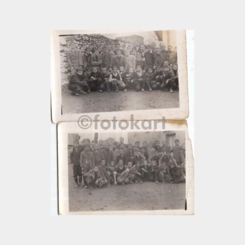1940 İlkokul Öğrenci Grubu Konulu 2 Adet Fotoğraf