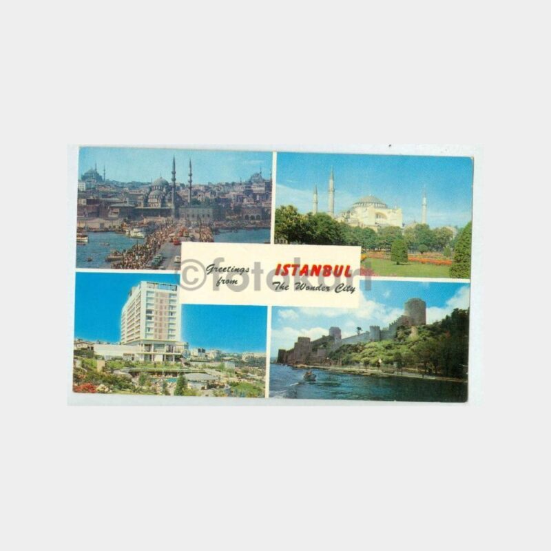 1960 Hilton ve İstanbul Görünüş Kartpostal