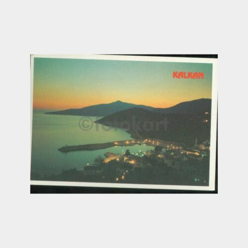 1980 Kalkan Gece Genel Görünüş Kartpostal