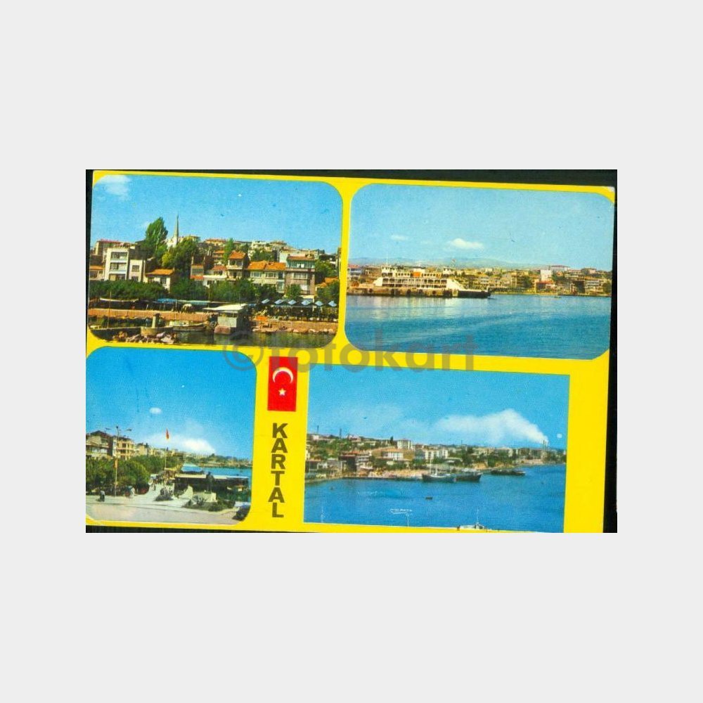1974 İstanbul Kartal İlçesi Görünüş Kartpostal