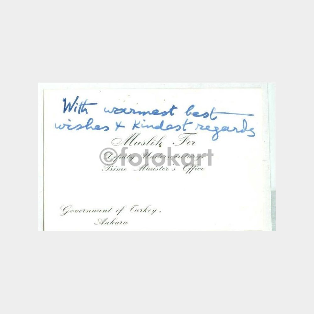 Muslih Fer - Devlet Bakanı Karvizit