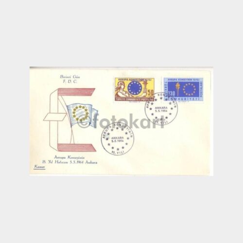 1964 Avrupa Konseyi 15. Yılı Hatırası FDC
