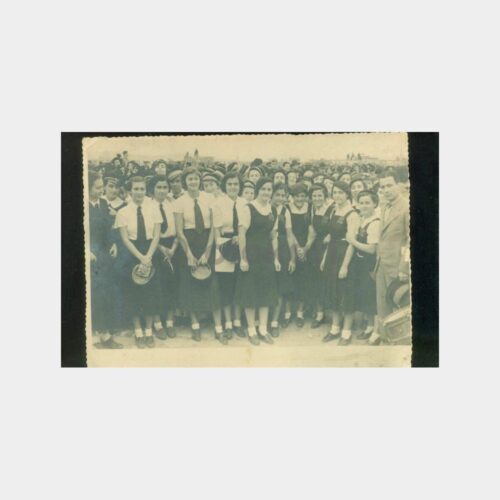 1940 Lise Kız Öğrenci Grubu Fotoğraf