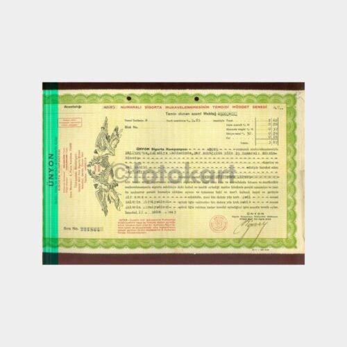 1947 Ünyon Sigorta Poliçesi Temdidi (42085)