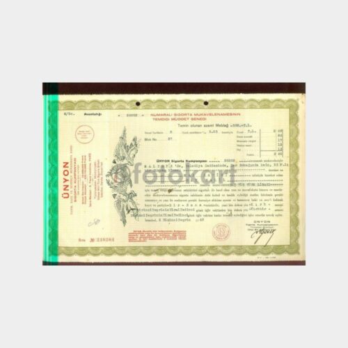 1940 Ünyon Sigorta Poliçesi Temdidi (26282)